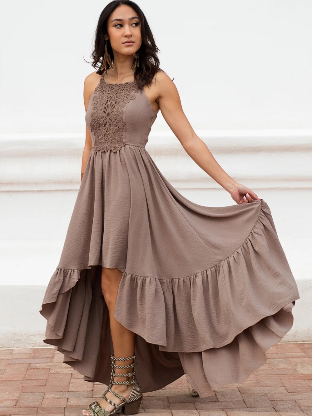 Joyfolie MALA MAXI DRESS IN Clay - Picture 3 of 8